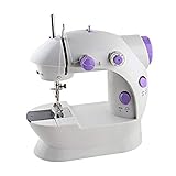 HEOMU Nähmaschine Tragbar Sewing Machine mit Licht und Fußpedal, Geschwindigkeit einstellb