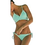 TWIFER Damen Push Up Bandage Bikini Set, Triangel Badeanzug B