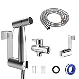 DanDun Bidet Handbrause, Bidet Brause set mit G1/2' Ventil, Bidet Armaturen WC, Edelstahl Bidet Sprayer, Bidet Set mit Handbrause, Bidet Handbrause Toilette, Komplett Bidet Set für WC