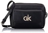 Calvin Klein Re-lock Camera Bag W/Flap Pkt Lg Tasche, Schw