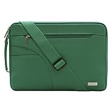 MOSISO Laptop Schultertasche Kompatibel mit 13-13,3 Zoll MacBook Air,MacBook Pro,Pro 14 M1 2021 A2442,13-13,3 Zoll Notebook Computer, Polyester Flapover Bote Aktentasche Laptoptasche, Pfau Grü