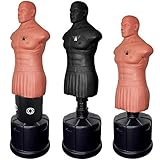 FOX-FIGHT Hank Box Dummy Boxdummy Standboxsack Boxpuppe Höhenverstellbar 160-180cm schwarz inkl. Lowkick