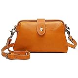 Sobeta Premium Leder Retro handgefertigte Tasche, Damen Leder Umhängetasche, kleine Umhängetasche, Handtasche Handtaschen für Mädchen (Coffee)