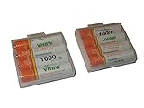 vhbw 8 x AAA, Micro, R3, HR03 Akku 1000mAh kompatibel mit Siemens Gigaset AS285, C300, C590, C595, C610, C610A, C610H, C610 IP, CX610 ISDN