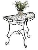 Kosoree Nachttische Nachttisch Tisch Halbrund Wandtisch Beistelltisch Metall 80 cm Gartentisch Halb