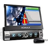 XOMAX XM-VN764 Autoradio mit Mirrorlink, GPS Navigation, Navi Software, Bluetooth Freisprecheinrichtung, 7 Zoll / 18cm Touchscreen Bildschirm, USB, SD, AUX, 1 DIN