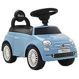 vidaXL Rutschauto FIAT 500 Blau Kinderauto Kinderfahrzeug R