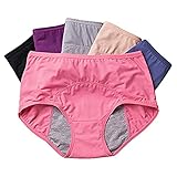 MUYshg 6 Artikel- Auslaufsichere Menstruationsslips, Damenslips in Übergröße, Baumwollunterwäsche für Damen, Atmungsaktive Sportunterwäsche, Weich/bequem/super elastisch, L-7XL (Size : 6XL)