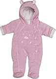 Playshoes Unisex - Baby Schneeanzug Fleece Overall/Fleeceanzug, Dick Wattiert, Oeko Tex Standard 100, Gr. 80, Rosa (Rose 14)