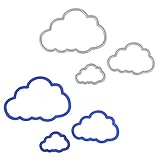Demiawaking 3Pcs Metall Wolken Form Stanzschablonen Metall Schneiden Schablonen für DIY Scrapbooking Album, Schneiden Schablonen Papier Karten Sammelalbum Dekor (20)