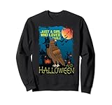 Just A Girl Who Loves Adler And Halloween Witch Geschenke Frauen Sw