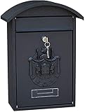 YSDKJ briefkasten anthrazit briefkasten Briefkasten mit Zeitungshalter Outdoor Eisen Briefkasten Abschließbarer Kasten Schlüsselbriefkasten Regendichter Briefkasten Garten Dekor Zubehör Briefk