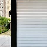 Matt gestreifte Fensterfolie, UV-Schutz Sichtschutz Matte Selbstklebende Folie, geeignet für Zuhause, Büro, Besprechungsraum F 45x100