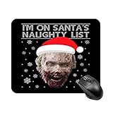 Christmas Walking Dead Walker Naughty List Hochgeschwindigkeits-rutschfeste Spieltischmatte, Office Square Rubber Base-Mauspad, kundenspezifische kleine Schreib
