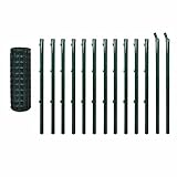 vidaXL Eurozaun-Set Maschendrahtzaun Gartenzaun Drahtzaun 25 x 1,2 m Stahl Grü