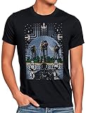 A.N.T. Outer Rim Weihnachten Herren T-Shirt Scarif Xmas Weihnachtspullover Pulli Ugly Sweater Strick, Größe:3XL