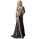 Damen Abendkleid Ärmellos Spitzenkleid Wickelkleid Edel Elegant Partykleid Stilvolles Midikleid Schulterfrei Bodenlang Brautkleider Edel Ballkleid Abendmode Pailletten Festliche Kleider Figurb