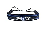 Gök-Türk Armband Lederarmband für Herren Unisex 'IYI' Kayi Boyu Adler S
