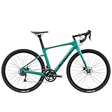 SAVADECK R11 Carbon Gravel Rennrad, 700cX40c Rennrad Carbon Trail Gravel Rennräder mit Shimano Sora R3000 18 Gänge, hydraulische Scheibenbremse Herren Damen Fahrrad (Grün, 47cm)