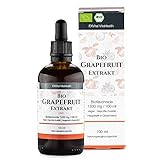 EXVital Bio Grapefruitkernextrakt, 1200mg Bioflavonoide / 100ml. Laborgeprüft und Biozertifiziert. 2600 mg Grapefruit Extrakt aus Kern und Schale. Hochdosiert, vegan. ApoTest:'Sehr gut'