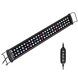 NICREW SlimLED Plant Aquarium Beleuchtung, voll Spectrum Aquarium Lampe mit Timer für Wasserpflanzen und Süßwasser-Aquarien, Dimmb