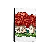 beatChong Netter roter Pilz-Illustration Muster-Pass-Halter Travel Wallet Abdeckungs-Fall Karten-Geldb