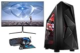 omiXimo | AMD Ryzen 3 Gaming PC | Gaming Setup | Komplettes Gaming Set | 24' Gaming Monitor | Vega 8 | Gaming Tastatur Headset Mauspad | 8GB | 240GB SSD | WiF