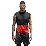 Hoodie Herren Sommer Mode Farbkontrast Ärmellos Herren Shirt Modern Basic Slim Fit Stretch Schnürung Herren T-Shirt Outdoor Jogging Atmungsaktives Herren L