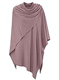 Zwillingsherz Poncho-Schal mit Kaschmir - Hochwertiges Cape für Damen - XXL Umhängetuch und Tunika mit Ärmel - Strick-Pullover - Sweatshirt - Stola für Sommer und Winter von Cashmere Dreams (alt)