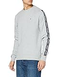 Tommy Hilfiger Herren Logo-Tape Sweatshirt, Grey Heather, M