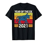 Year Of The Ox 2021 Retro Happy Lunar Chinese Zodiac Gift T-S
