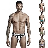 Herren Slip Nahtlos Unterhosen Casual Unterwäsche Sexy Shorts Atmungsaktiv Tanga Patchwork Höschen Dünne Strings Mesh Underwear Bequem Briefs Ostern Geschenke für Vater Ehemann F