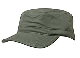 Unisex Mütze Army Destroyed Cap Fidel Castro Kuba Style Fullcap im Military Cadet Camouflage (Green)