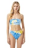 Michael Michael Kors Vintage Tie-Dye Bandeau Top with Removable Soft Cups and Strap Multi Saffron LG