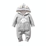 Luckyee Winter Strampler für Jungen und Mädchen,0-24 Monate Säugling Baby Mädchen Winter warm dick Strampler Jumpsuit Kapuzenmäntel O