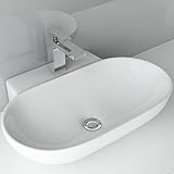 Waschbecken24 DESIGN KERAMIK AUFSATZWASCHBECKEN WASCHTISCH WANDMONTAGE FÜR BADEZIMMER GÄSTE WC A86