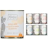 MjAMjAM - Premium Nassfutter für Hunde - saftiges Huhn mit zarter Ente, 6er Pack (6 x 800 g) & Premium Nassfutter für Katzen - Mixpaket 3 - Wild & Kaninchen, Pute, Ente & Geflügel, 6er Pack (6x400 g)