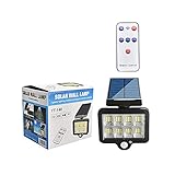 Prasacco Solarleuchten für den Außenbereich, kabellos, wasserdicht, Sicherheitssolar, Bewegungsmelder, Lichter Wandleuchte mit Fernbedienung, wasserdicht für Deck, Zaunpfosten, Tü