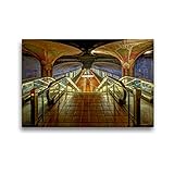 CALVENDO Premium Textil-Leinwand 45 x 30 cm Quer-Format U-Bahn Station Westend, Leinwanddruck von Markus Markus Pavlowsky