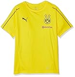 PUMA Kinder BVB Training Jersey Jr with Sponsor Logo T-Shirt, Cyber Yellow, 164
