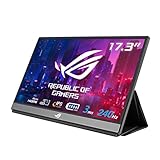 Asus ROG Strix XG17AHPE 43,9 cm (17,3 Zoll), tragbarer Gaming-Monitor, 1080P Full HD (1920 x 1080), IPS, 240 Hz, Adaptiv-Sync, Eye Care, Micro-HDMI USB-C, 3 Stunden Akkulaufzeit schw