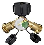 Propan-Butan-Gasregler, Asudaro Messinggas Adapter Camping Propan Tank Gasregler Kupplung Adapter Gasdruckmesser Gasdruckmesser Propan Butanregler Propan Gastankadapter für Gasgrill Campingk