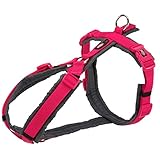 TRIXIE New Premium Trekkinggeschirr, M-L: 62-74cm/25mm, Fuchsia/Graphit, H