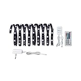 Paulmann 704.30 Function YourLED ECO Basisset 3m RGB 14,5W 230/12V Niedervolt 24VA Schwarz Kunststoff 70430 LED Lichtband Lichtstreifen L