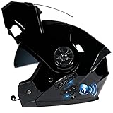 RMBDD Bluetooth Klapphelm Motorradhelm Modularer Motorradhelm Integralhelm mit Anti-Fog-Doppelspiegel DOT/ECE-Zulassung mit Mikrofon für Automatische Beantwortung Integrierter R