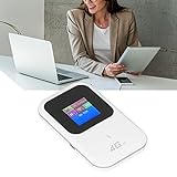 Wiederaufladbarer Mobiler Hotspot - Kabelloser Mini-Komfortabler 150Mbps 2,4Ghz/5Ghz 4G LTE WLAN-Router, mit 1,45-Zoll-Farb-LCD-Bildschirm, Unterstützt Smartphones, Tablets, Laptops Usw