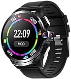 PKLG Smart Watch 4G / LTE 3GB RAM 32GB ROM, 1,6 Zoll IPS Smart Clock Großer Bildschirm mit Dual-Kamera, Gesichts-Identifikationsbatterie, 1260mAh Akku IP67 GPS WiFi fü