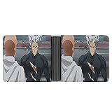 ONE Punch-Man Brieftasche - Herren Leder Brieftasche Zwei-Wege-Falt Mode Brieftasche-Super Stitching Super Large Capacity Brieftasche Super Thin B