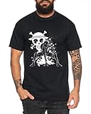 Tee Kiki Ruffy Angry Zorro Gear One Manga Herren 2 Ruffy T-Shirt Anime Piece, M, Schw