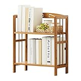 jinyi2016SHOP Bücherregal Einstellbare natürlicher Bambus Desktop-Bücherregal 2 Layer Desk Organizer Multipurpose-Anzeigen-Regal for Office Küche Lagerung oder Blumen und Pflanzen Bücherreg